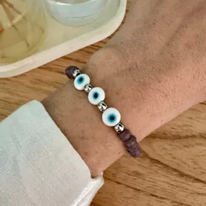 Pulsera elástica protectora violeta viejo