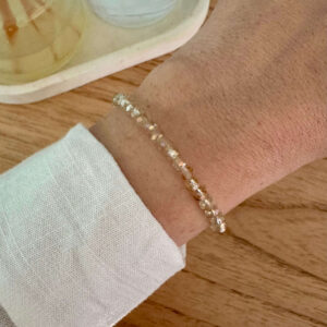Pulsera cristales champagne