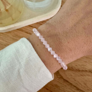 Pulsera cristales rosas