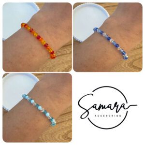 Pulsera cristal tricolor