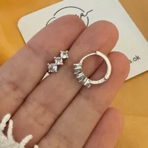 Argollas rombo cubic