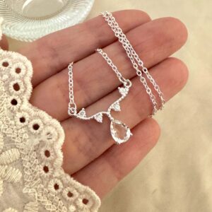 Collar gota cubic 43 cm.