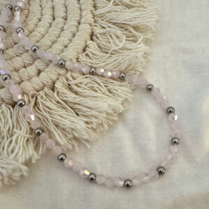 Collar cristales rosas 40 cm.
