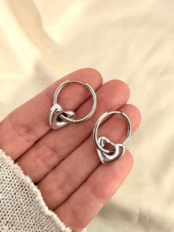 Argollas 2 en 1 corazón inflado - Imagen 3