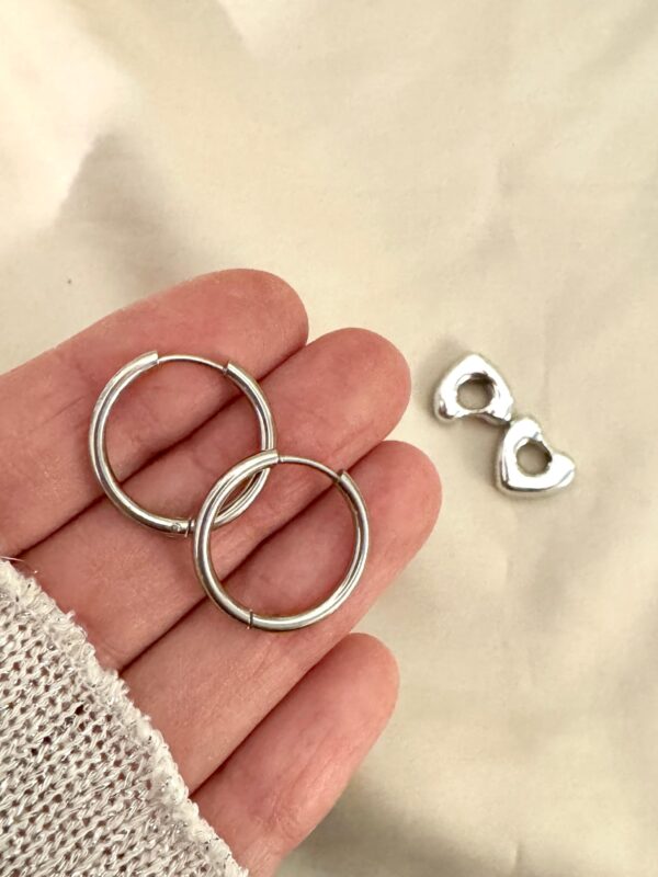 Argollas 2 en 1 corazón inflado - Imagen 2