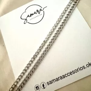 Pulsera doble con cubic